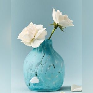 Anthropologie The Icon Cloud Confetti Glass Vase